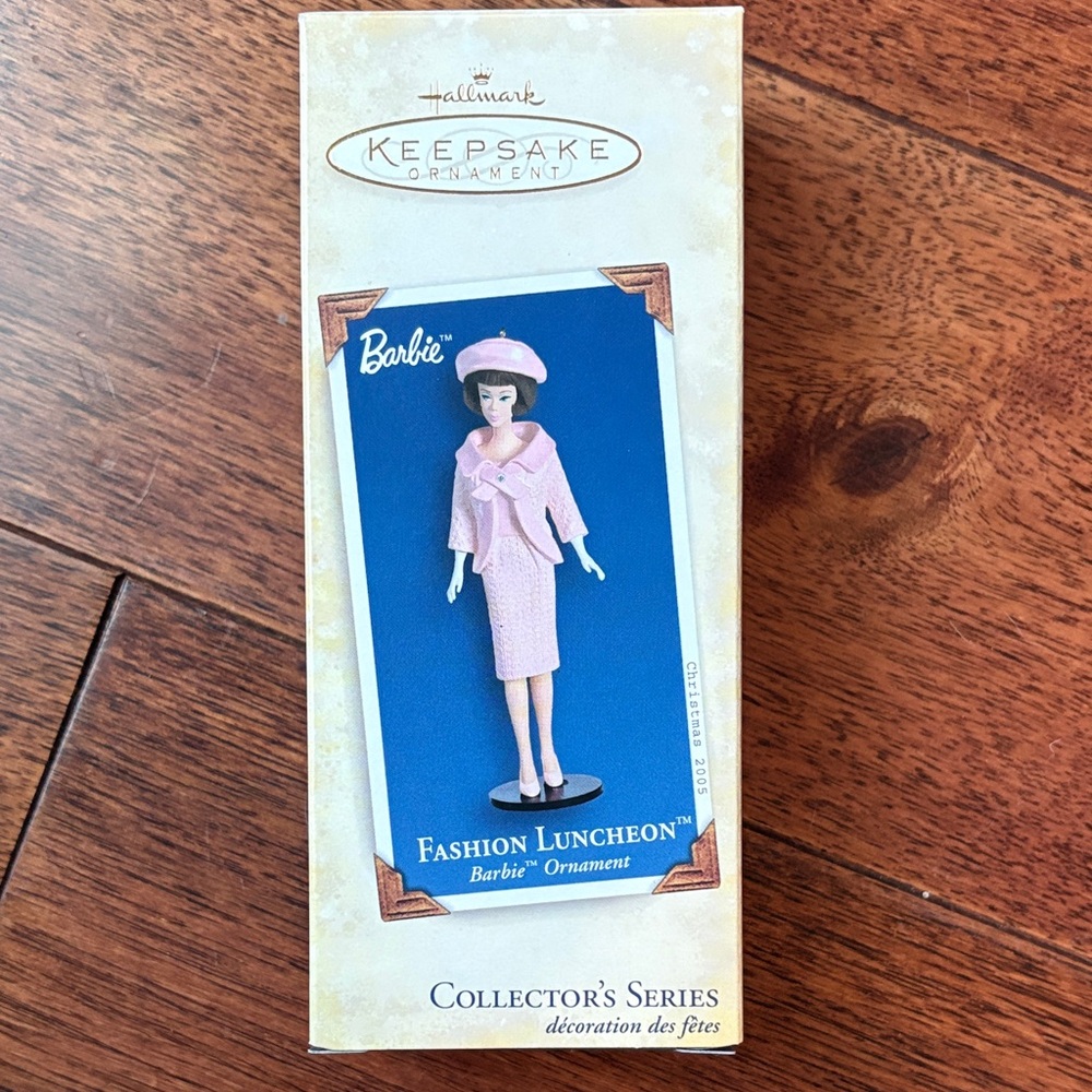 Hallmark Keepsake Fashion Luncheon Barbie Ornament in Pink